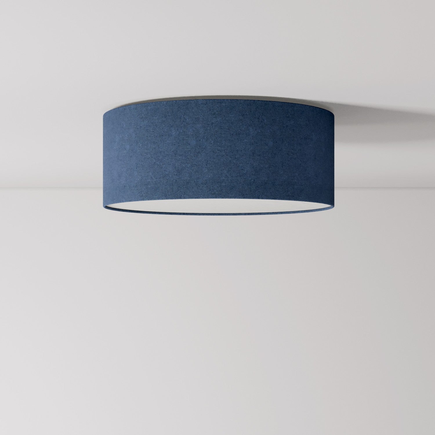 Plafoniera in tessuto Small - Made in Italy - Lana Blu