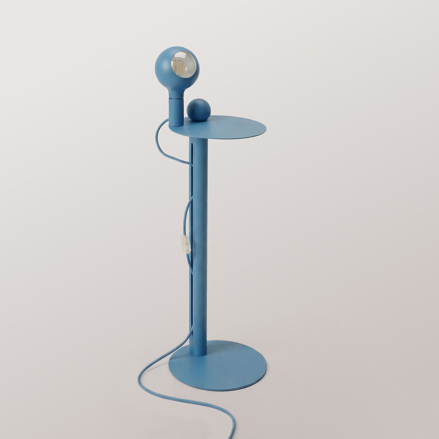 Rocco - Lampada da terra con lampadina Camo - Blu