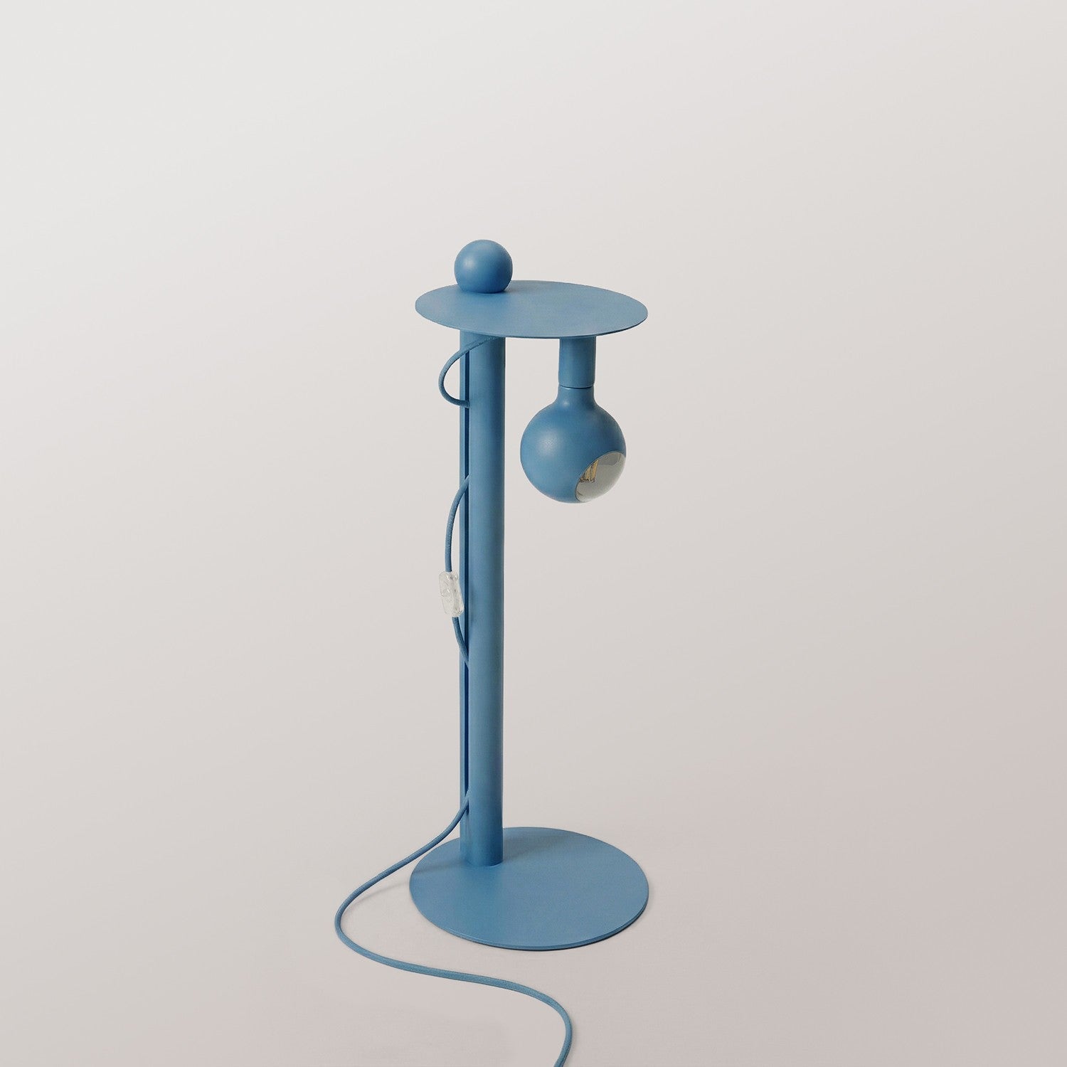Rocco - Lampada da terra con lampadina Camo - Blu
