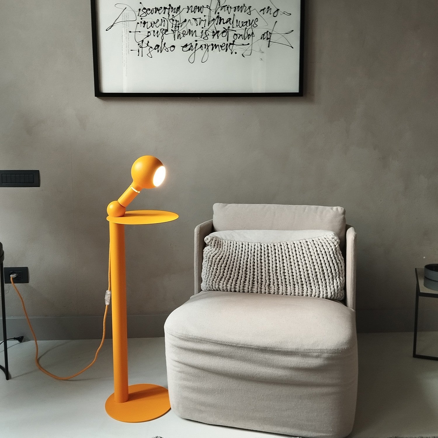 Rocco - Lampada da terra con lampadina Camo - Giallo