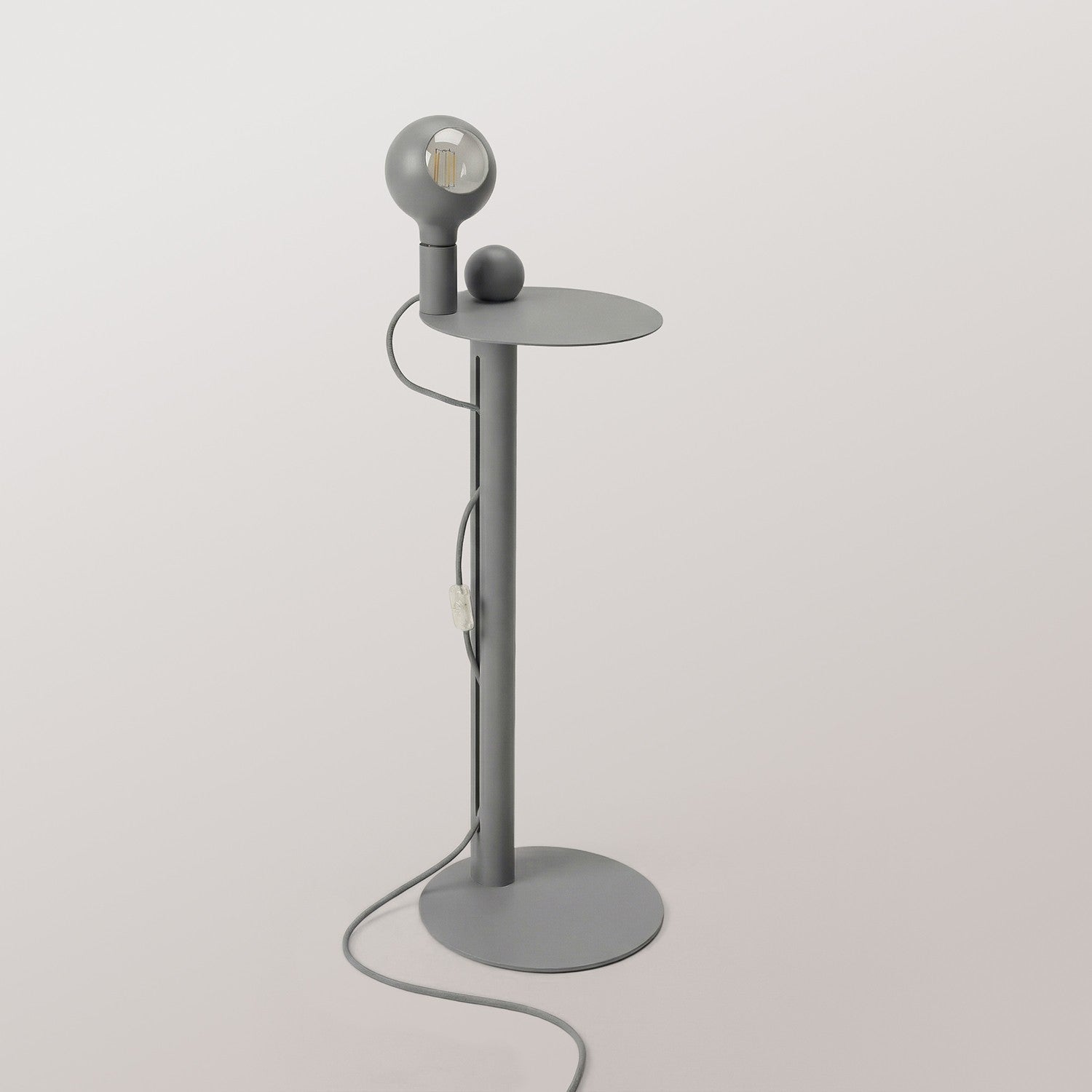 Rocco - Lampada da terra con lampadina Camo - Grigio