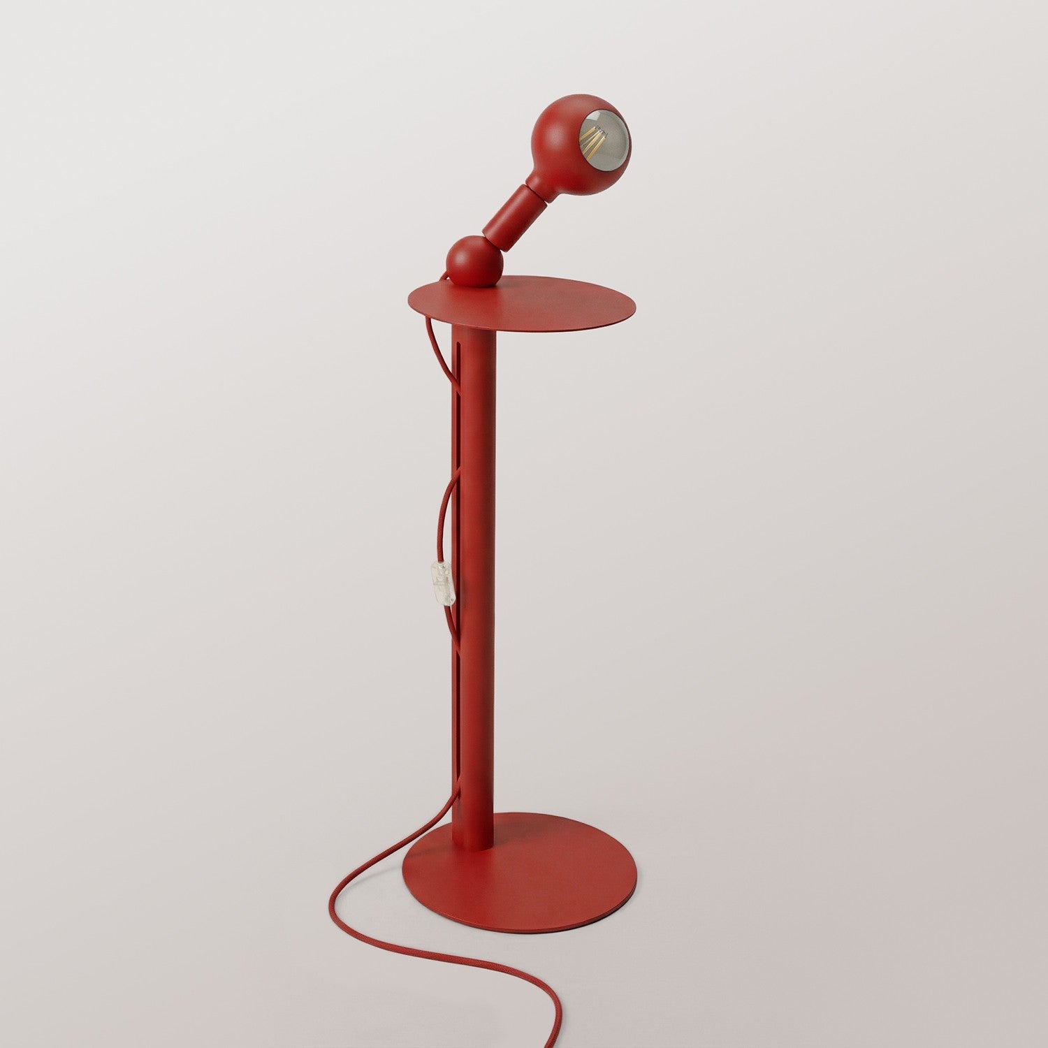 Rocco - Lampada da terra con lampadina Camo - Rosso