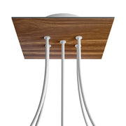 Rosone Rose-One quadrato, 200 mm con 5 fori e 4 fori laterali - Legno Bianco