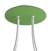 Rosone Rose-One rotondo, diametro 200 mm con 4 fori e 4 fori laterali - Verde prato Bianco