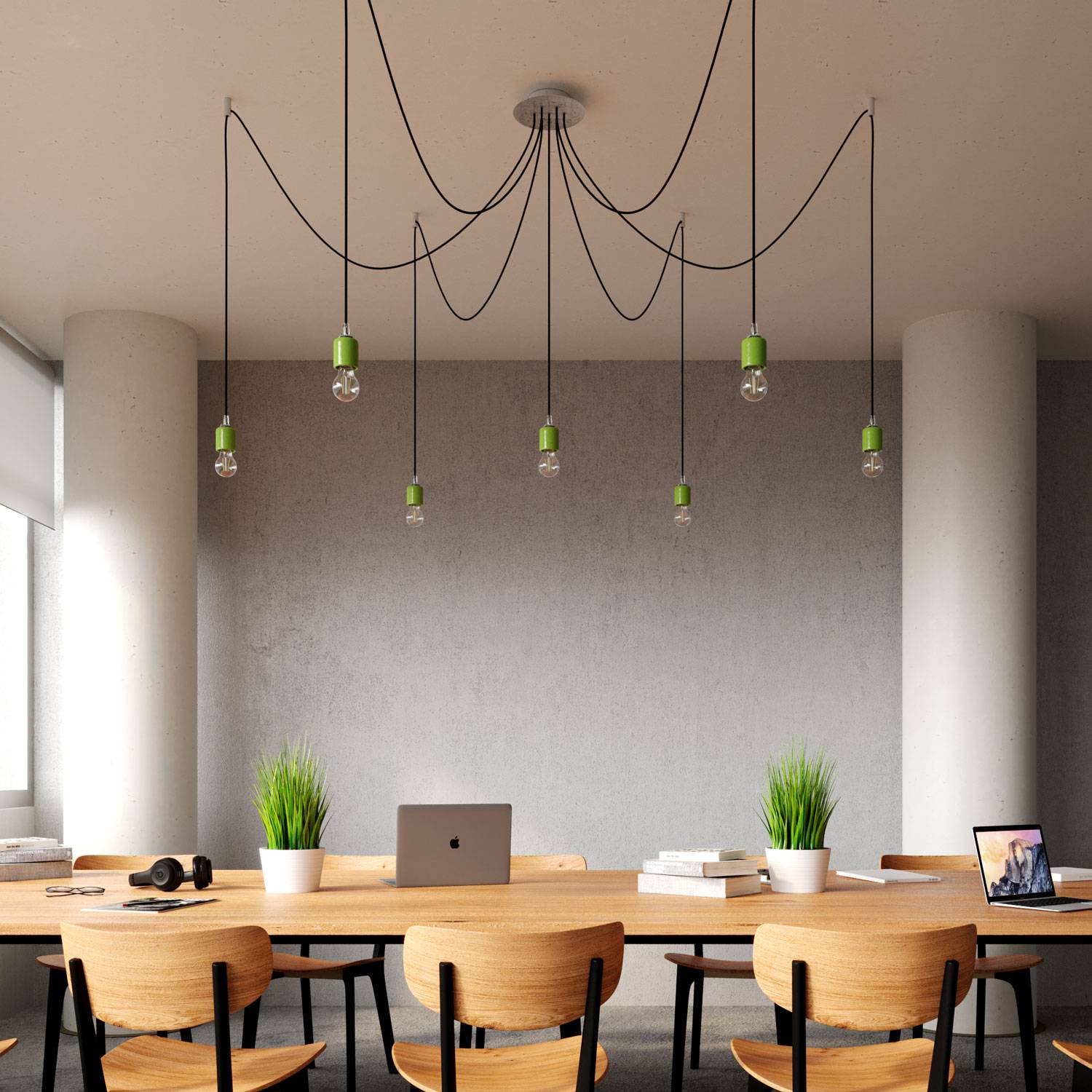 Rosone Rose-One rotondo, diametro 200 mm con 7 fori e 4 fori laterali - Bianco opaco Bianco