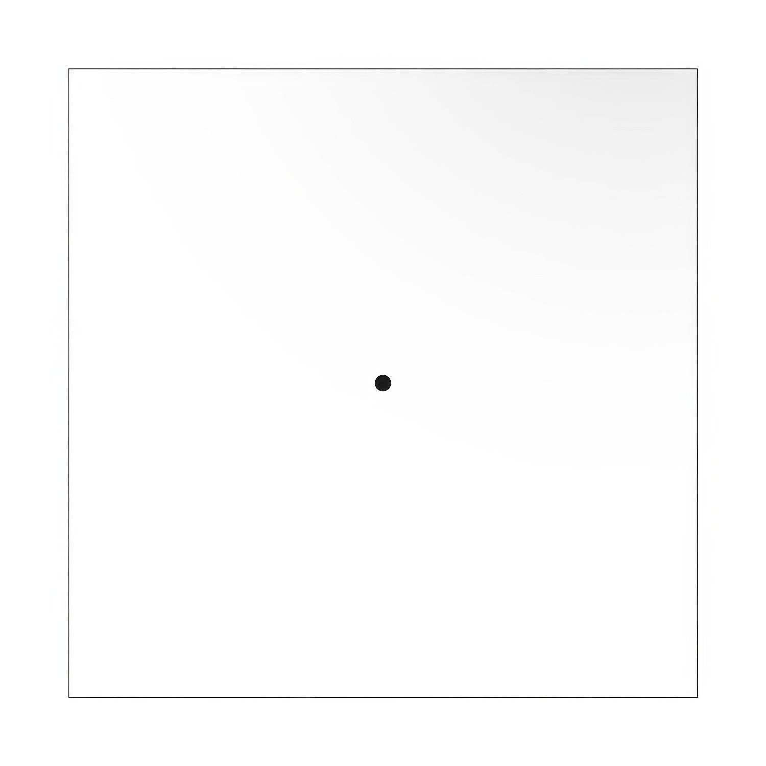 Rosone XXL Rose-One quadrato, 400 mm con 1 foro e 4 fori laterali - Bianco opaco Bianco