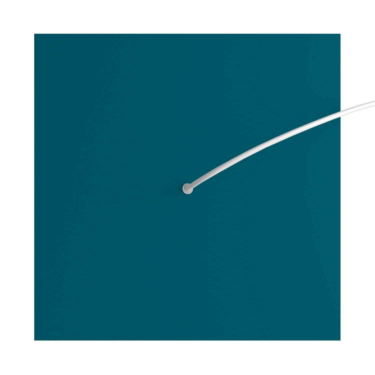 Rosone XXL Rose - One quadrato, 400 mm con 1 foro e 4 fori laterali - Petrolio - Creative Cables