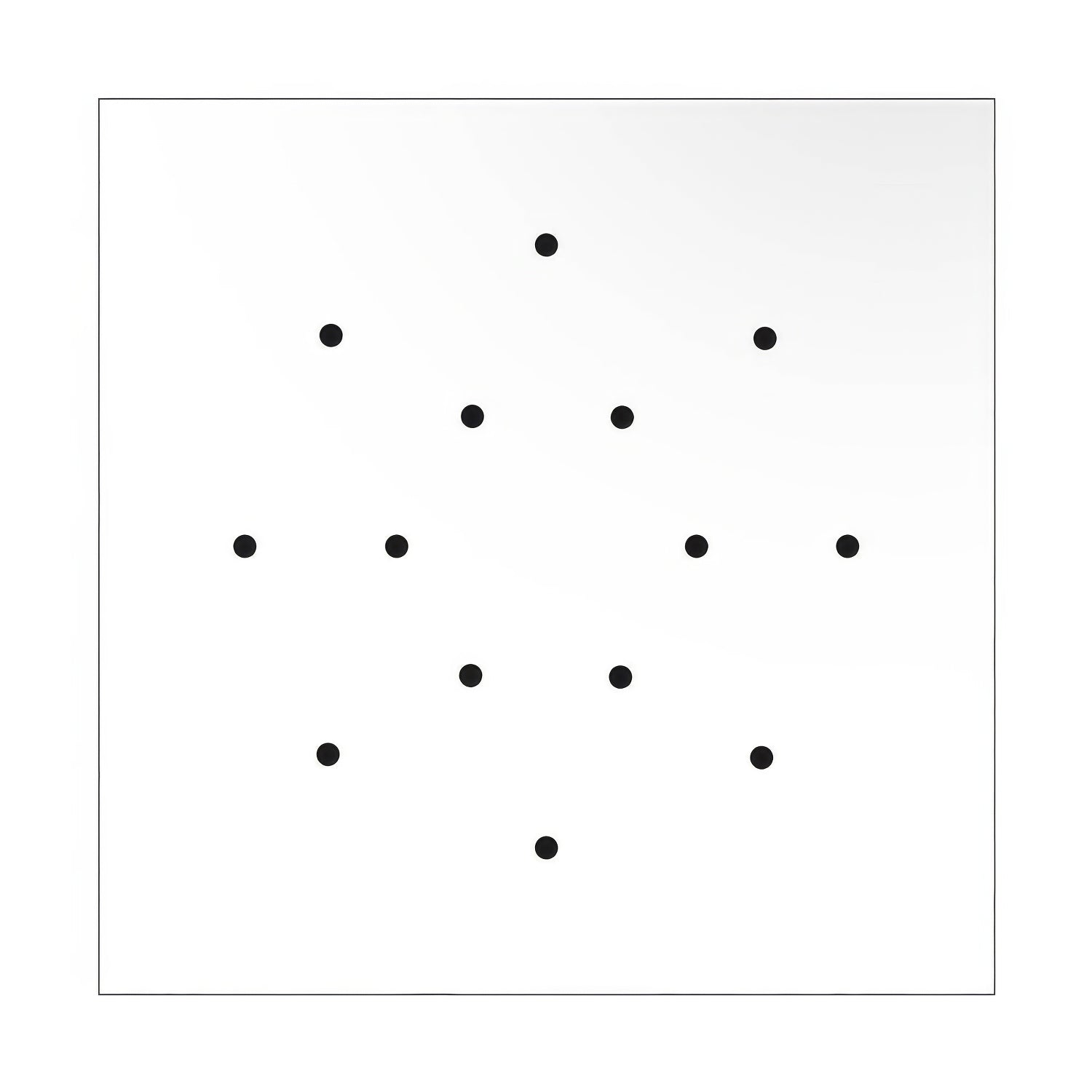 Rosone XXL Rose-One quadrato, 400 mm con 14 fori e 4 fori laterali - Bianco opaco Bianco