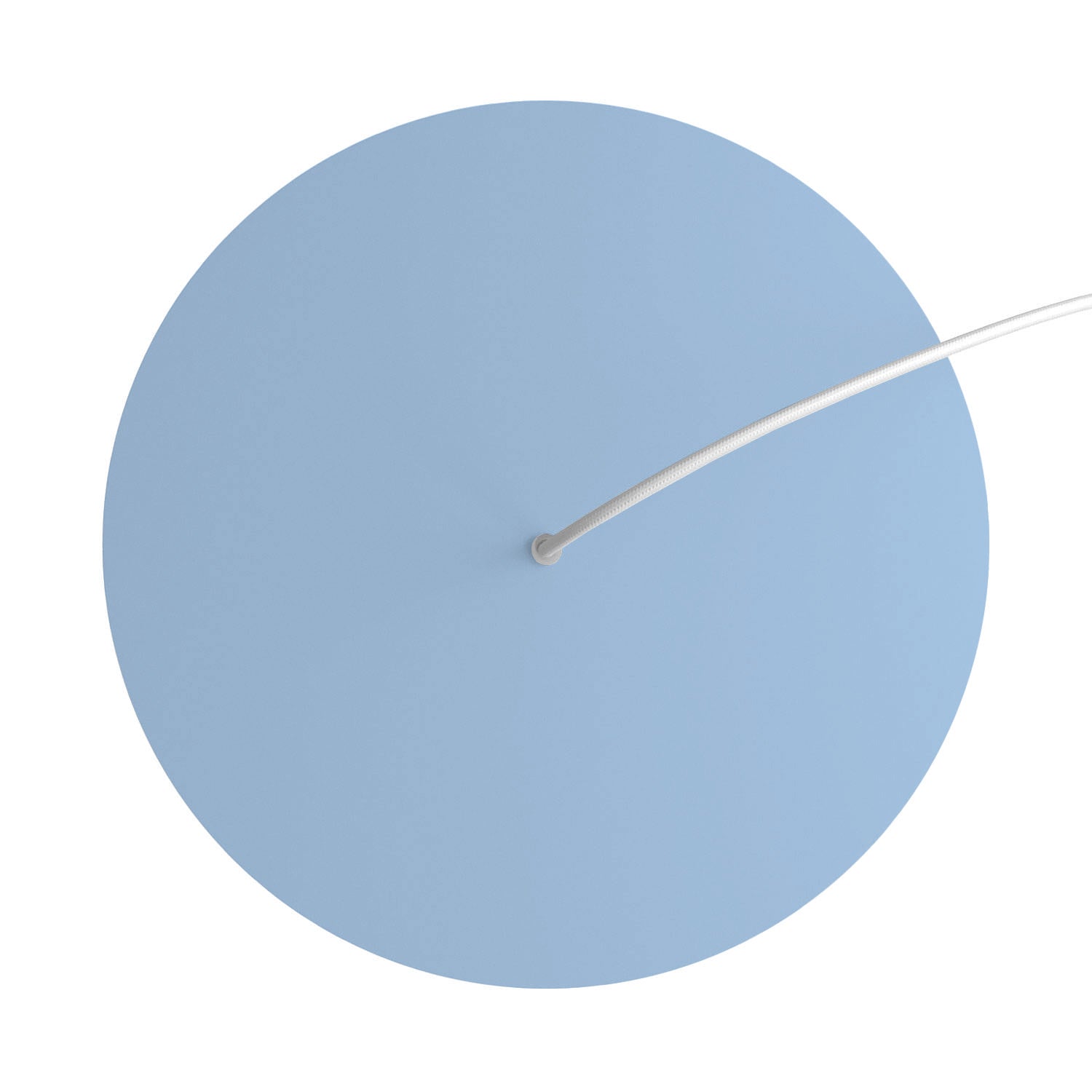 Rosone XXL Rose - One rotondo, diametro 400 mm con 1 foro e 4 fori laterali - Blu carta da zucchero - Creative Cables