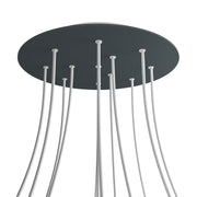 Rosone XXL Rose-One rotondo, diametro 400 mm con 12 fori e 4 fori laterali - Antracite Bianco