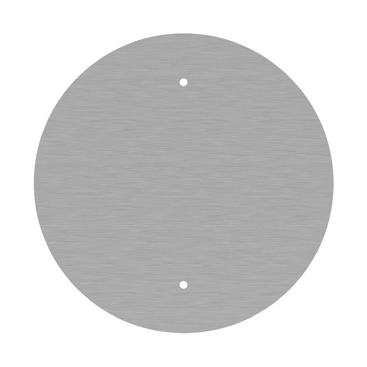 Rosone XXL Rose-One rotondo, diametro 400 mm con 2 fori e 4 fori laterali - Dibond Acciaio satinato Bianco