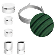 Sistema Filé Wiggle Kit - con cavo CM21 di 3 m per catenaria e 5 componenti in legno verniciato bianco per interni