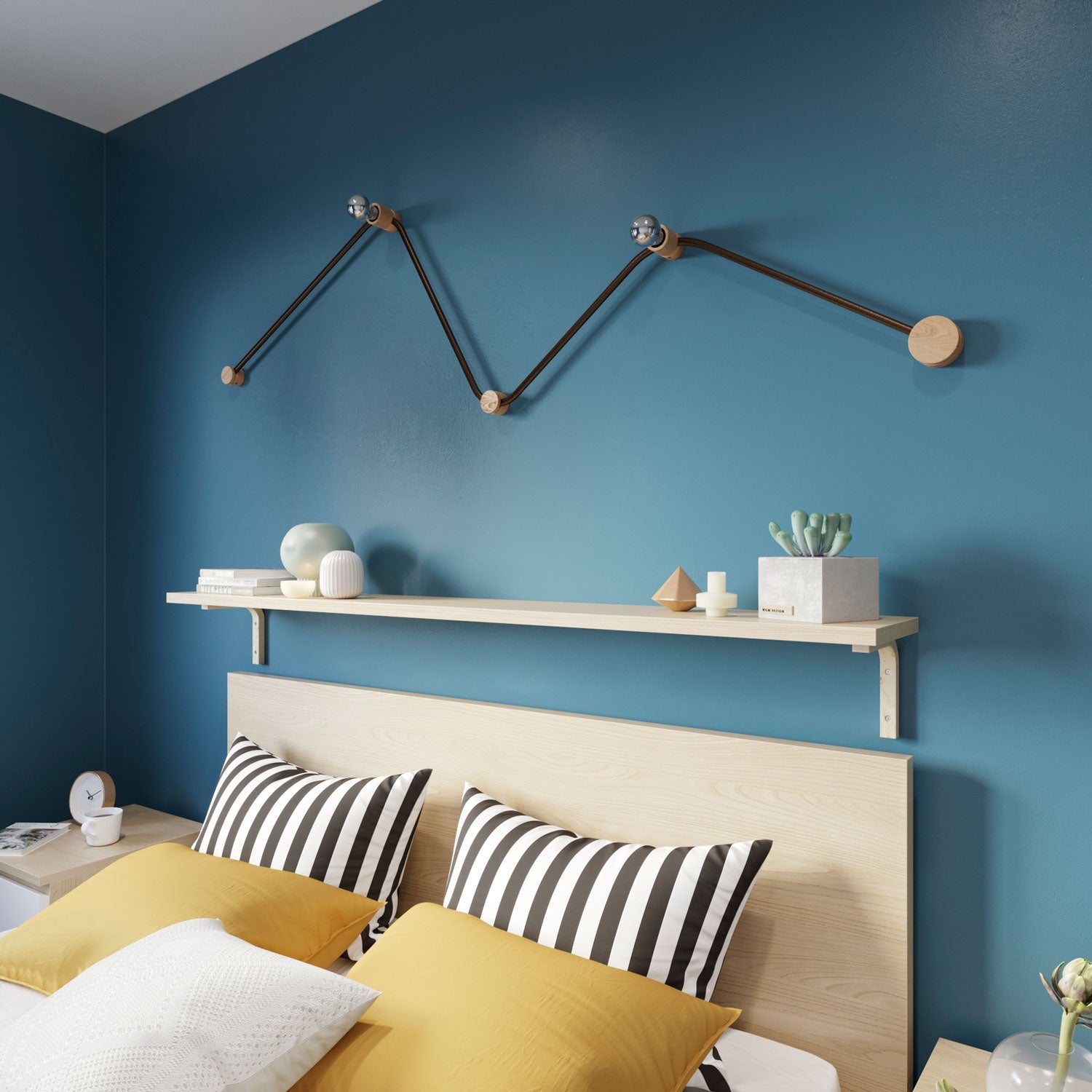 Sistema Filé Wiggle Kit - con cavo CZ22 di 3 m per catenaria e 5 componenti in legno per interni