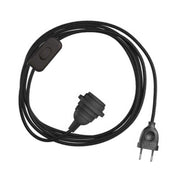 SnakeBis per paralume - Cablaggio con portalampada e cavo in tessuto colorato RC04