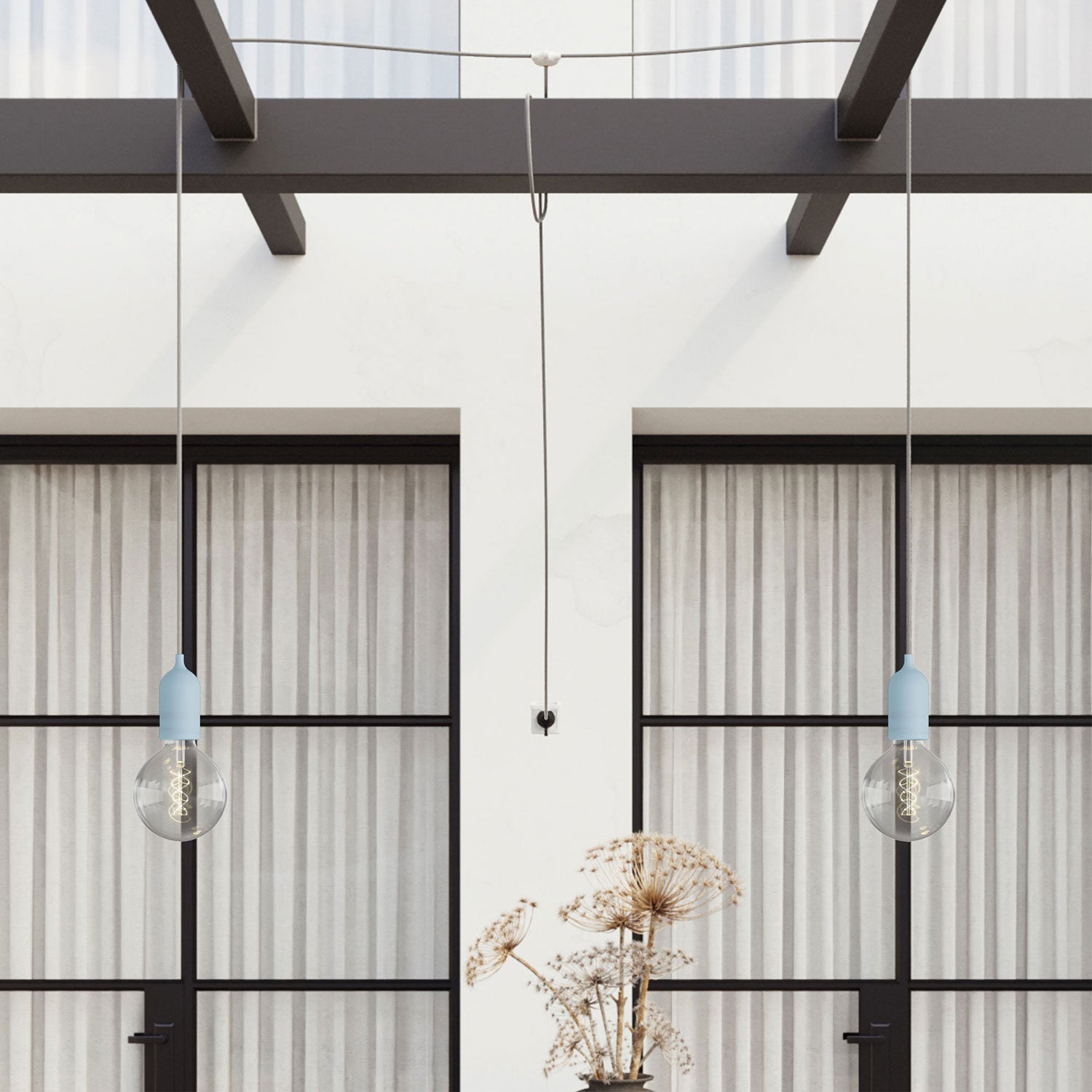 T-Snake Modulair Lampada da esterno IP65 portatile a 2 luci - Blu carta da zucchero