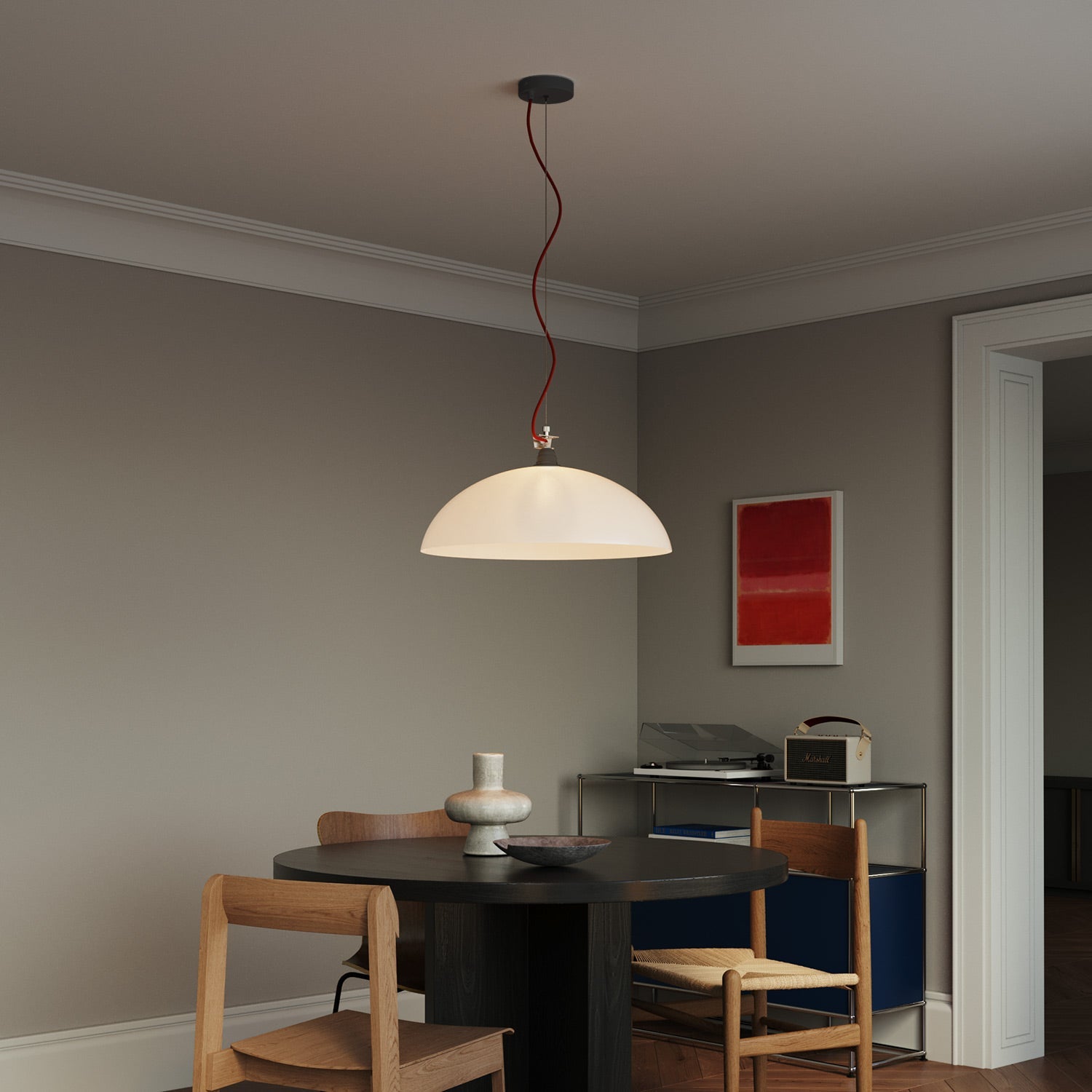 Tenditore centrale in metallo per rosone a 2 fori - Attacco M10x1 per sospensioni di design