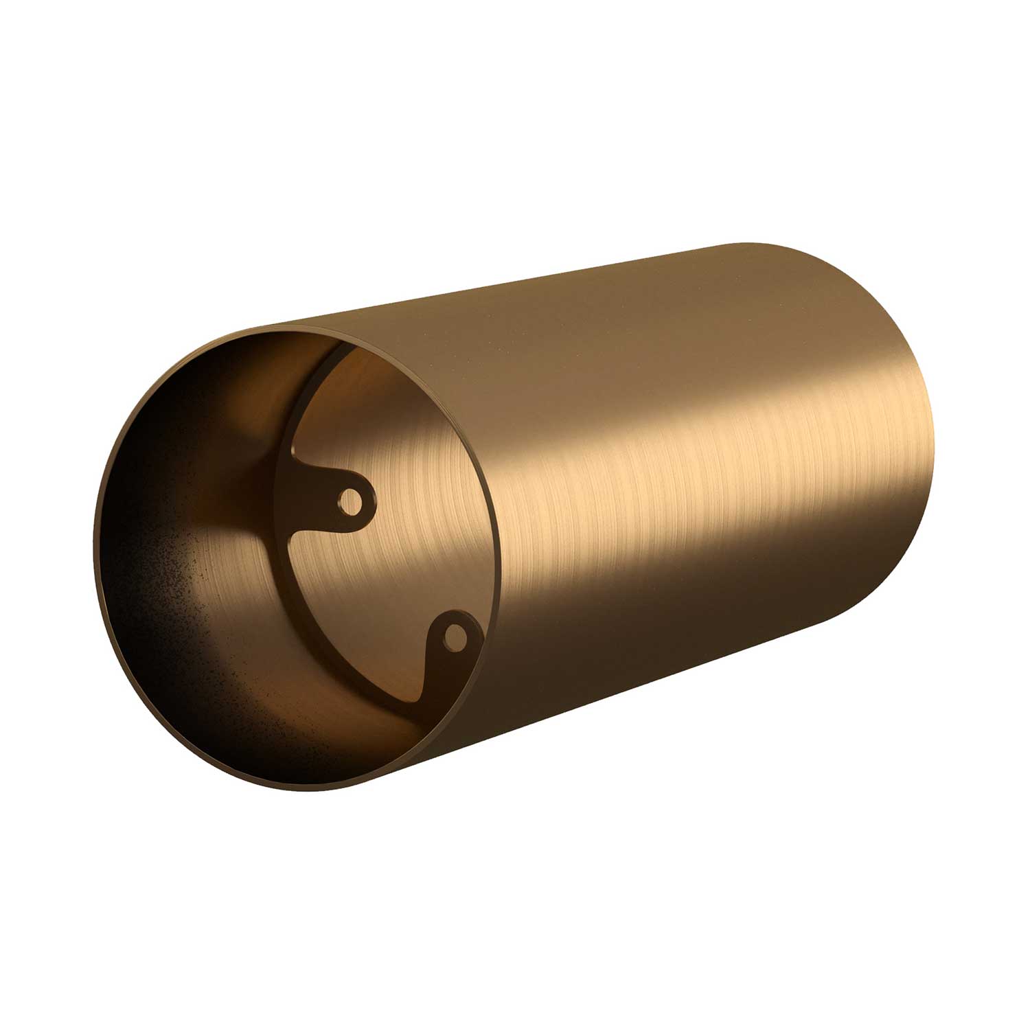 Tub-E14, tubo in metallo per faretto con portalampada doppia ghiera E14 - Bronzo satinato