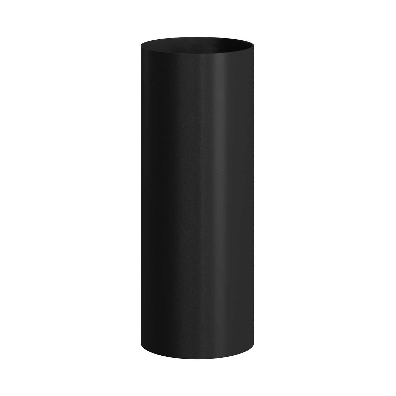 Tub-E14, tubo in metallo per faretto con portalampada doppia ghiera E14 - Nero