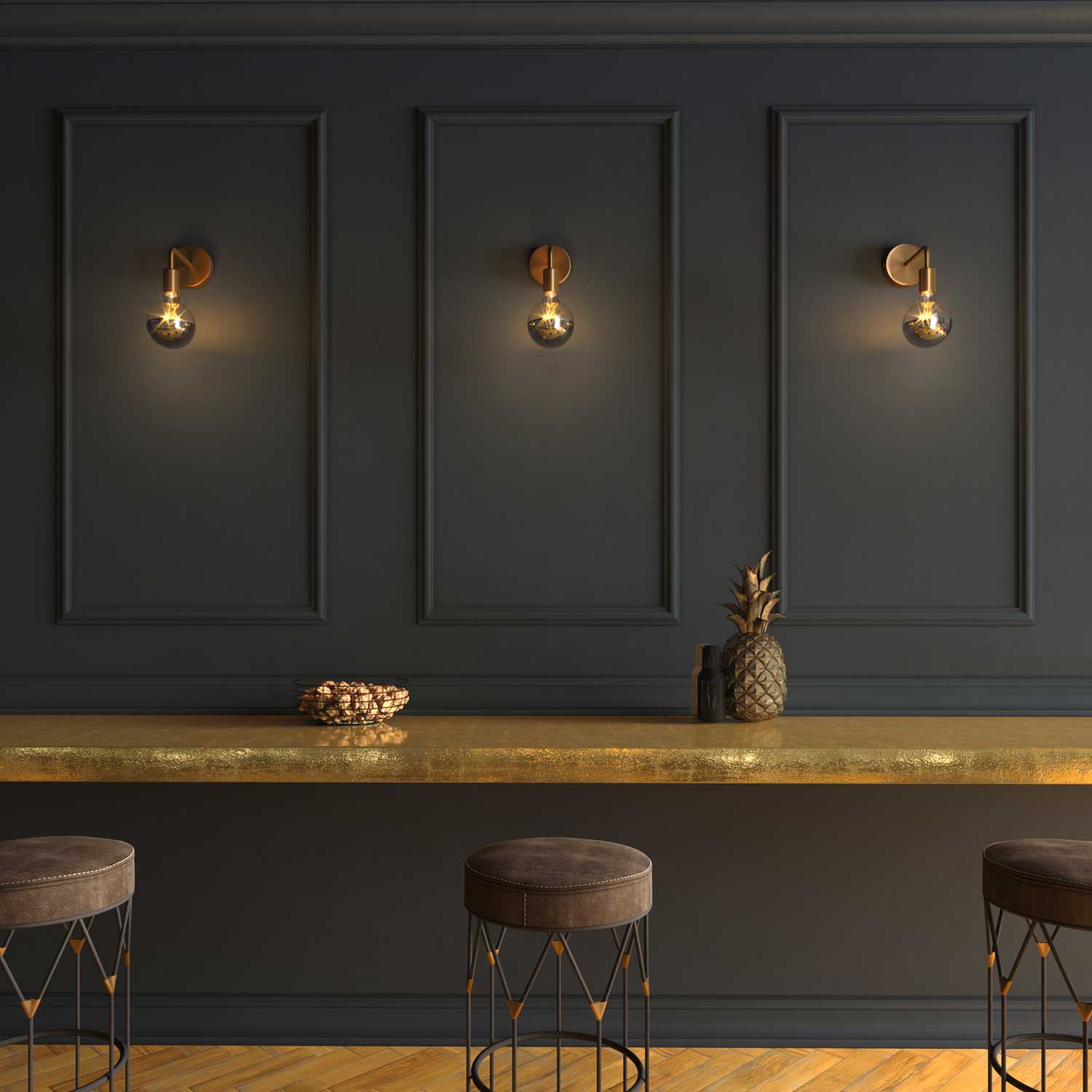 Tubo curvo di estensione 14 cm in metallo - Bronzo satinato