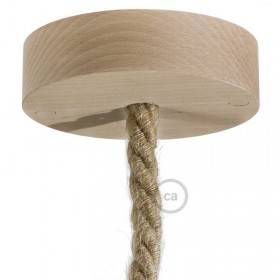 Interior trend: wooden ceiling roses and lampholders to match our nautical ropes!