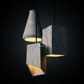 Here they are Creative-Cables' new cement lamp shades.